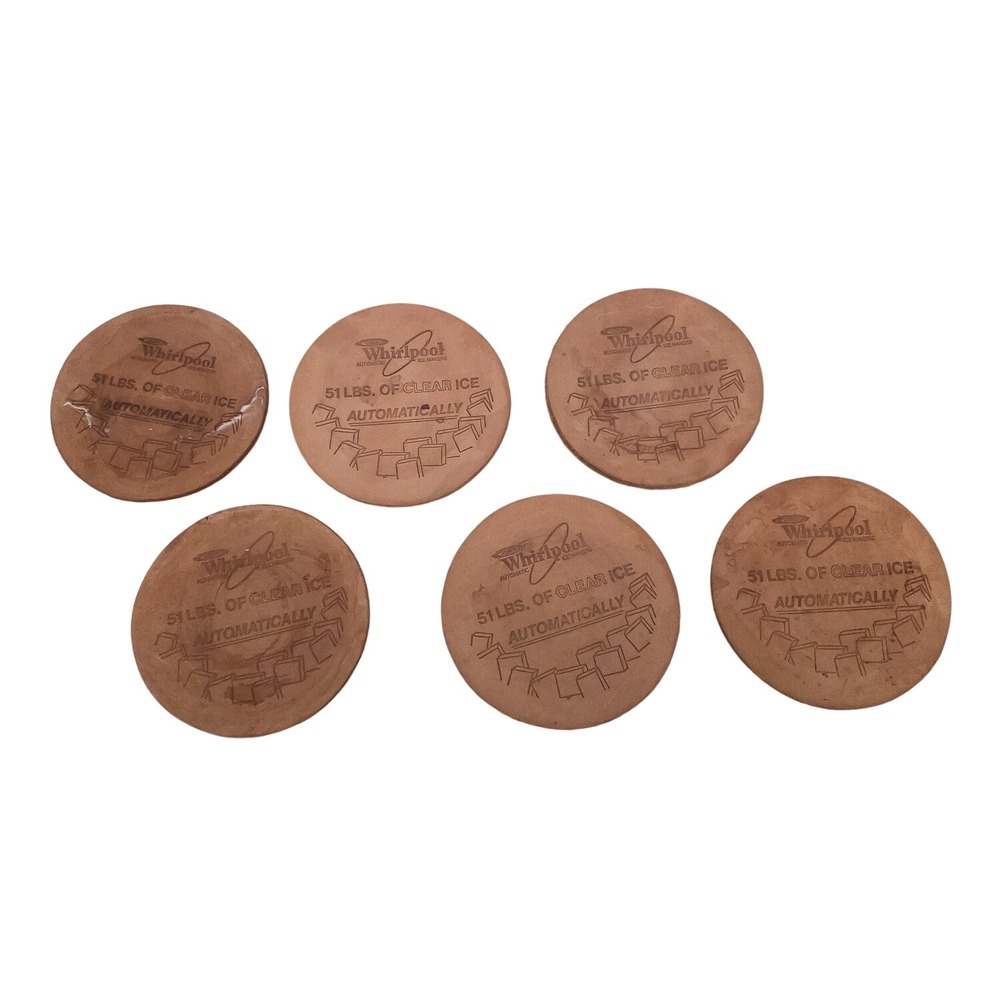 Whirlpool Coasters Tan Ice Maker Promo Debossed Leather